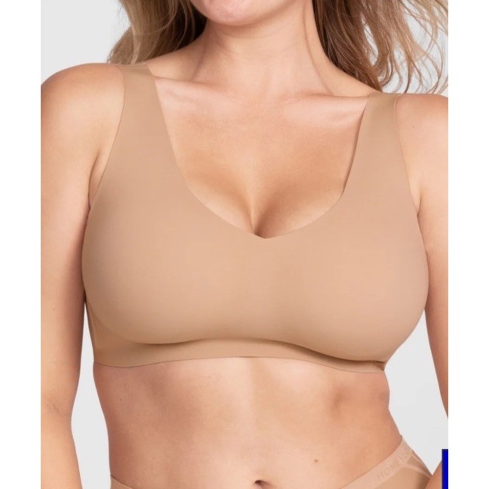 Honey Love Wireless V Neckline Bra XL Padded sand Beige